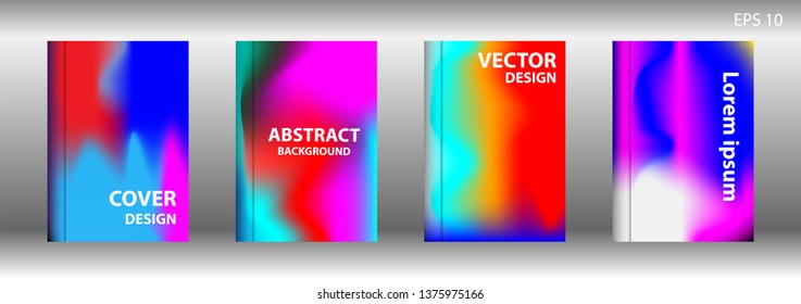 Gradient mesh abstract background. Blurred bright colors mesh background. Trendy creative vector. Intense blank Holographic spectrum gradient for cover - Vector 