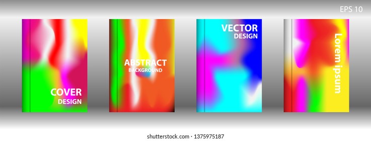 Gradient mesh abstract background. Blurred bright colors mesh background. Trendy creative vector. Intense blank Holographic spectrum gradient for cover - Vector 