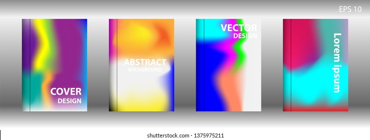 Gradient mesh abstract background. Blurred bright colors mesh background. Trendy creative vector. Intense blank Holographic spectrum gradient for cover - Vector 