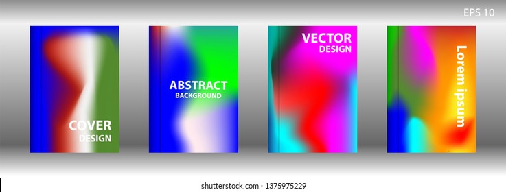 Gradient mesh abstract background. Blurred bright colors mesh background. Trendy creative vector. Intense blank Holographic spectrum gradient for cover - Vector 