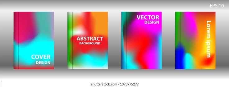 Gradient mesh abstract background. Blurred bright colors mesh background. Trendy creative vector. Intense blank Holographic spectrum gradient for cover - Vector 