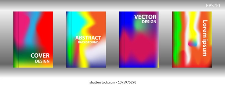 Gradient mesh abstract background. Blurred bright colors mesh background. Trendy creative vector. Intense blank Holographic spectrum gradient for cover - Vector 
