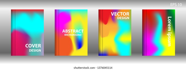 Gradient mesh abstract background. Blurred bright colors mesh background. Trendy creative vector. Intense blank Holographic spectrum gradient for cover - Vector 