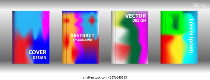 Gradient mesh abstract background. Blurred bright colors mesh background. Trendy creative vector. Intense blank Holographic spectrum gradient for cover - Vector 