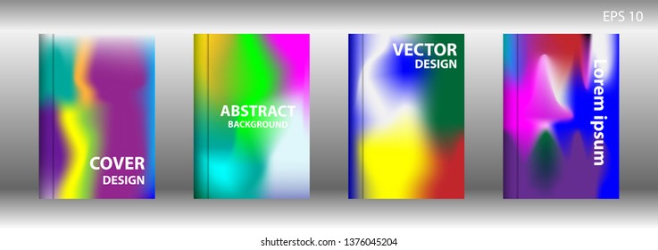 Gradient mesh abstract background. Blurred bright colors mesh background. Trendy creative vector. Intense blank Holographic spectrum gradient for cover - Vector 