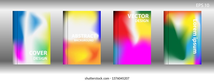 Gradient mesh abstract background. Blurred bright colors mesh background. Trendy creative vector. Intense blank Holographic spectrum gradient for cover - Vector 