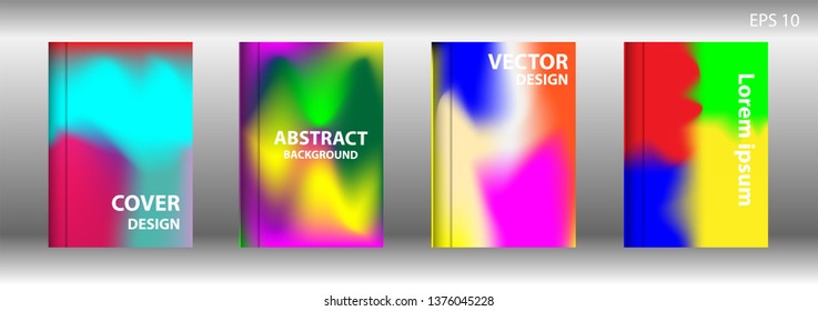 Gradient mesh abstract background. Blurred bright colors mesh background. Trendy creative vector. Intense blank Holographic spectrum gradient for cover - Vector 