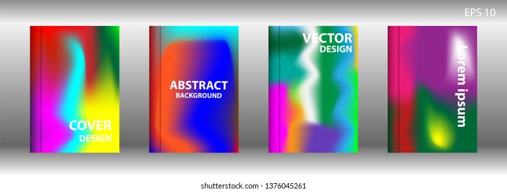Gradient mesh abstract background. Blurred bright colors mesh background. Trendy creative vector. Intense blank Holographic spectrum gradient for cover - Vector 