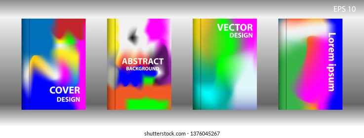 Gradient mesh abstract background. Blurred bright colors mesh background. Trendy creative vector. Intense blank Holographic spectrum gradient for cover - Vector 