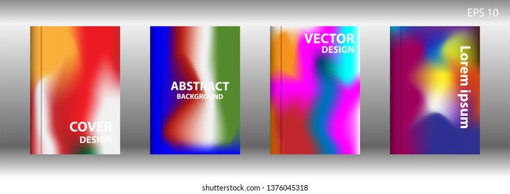 Gradient mesh abstract background. Blurred bright colors mesh background. Trendy creative vector. Intense blank Holographic spectrum gradient for cover - Vector 