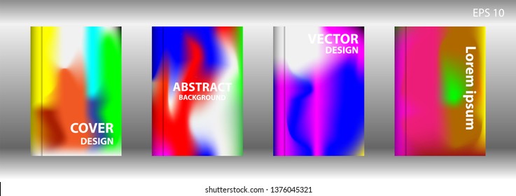 Gradient mesh abstract background. Blurred bright colors mesh background. Trendy creative vector. Intense blank Holographic spectrum gradient for cover - Vector 