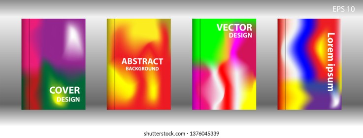 Gradient mesh abstract background. Blurred bright colors mesh background. Trendy creative vector. Intense blank Holographic spectrum gradient for cover - Vector 