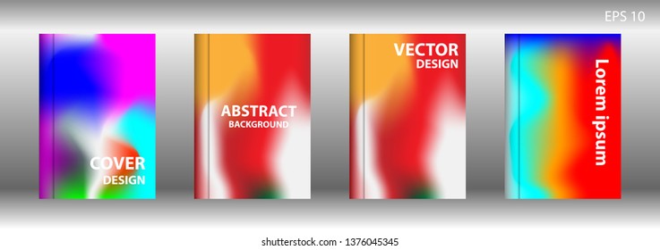 Gradient mesh abstract background. Blurred bright colors mesh background. Trendy creative vector. Intense blank Holographic spectrum gradient for cover - Vector 