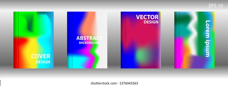 Gradient mesh abstract background. Blurred bright colors mesh background. Trendy creative vector. Intense blank Holographic spectrum gradient for cover - Vector 