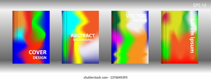 Gradient mesh abstract background. Blurred bright colors mesh background. Trendy creative vector. Intense blank Holographic spectrum gradient for cover - Vector 