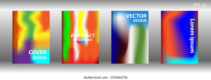 Gradient mesh abstract background. Blurred bright colors mesh background. Trendy creative vector. Intense blank Holographic spectrum gradient for cover - Vector 
Gradient mesh abstract background. Blu