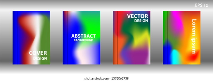 Gradient mesh abstract background. Blurred bright colors mesh background. Trendy creative vector. Intense blank Holographic spectrum gradient for cover - Vector 
Gradient mesh abstract background. Blu
