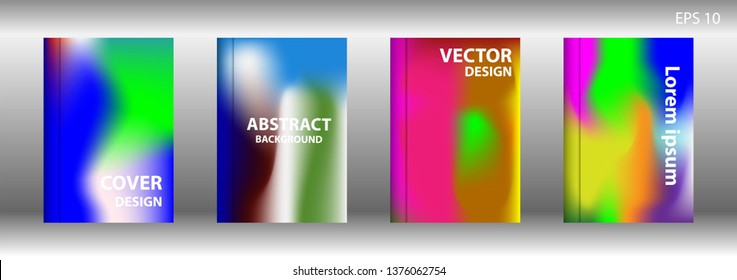 Gradient mesh abstract background. Blurred bright colors mesh background. Trendy creative vector. Intense blank Holographic spectrum gradient for cover - Vector 
Gradient mesh abstract background. Blu