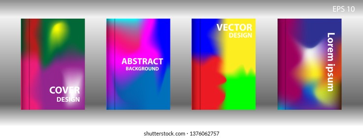 Gradient mesh abstract background. Blurred bright colors mesh background. Trendy creative vector. Intense blank Holographic spectrum gradient for cover - Vector 
Gradient mesh abstract background. Blu