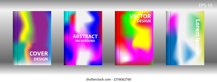 Gradient mesh abstract background. Blurred bright colors mesh background. Trendy creative vector. Intense blank Holographic spectrum gradient for cover - Vector 
Gradient mesh abstract background. Blu