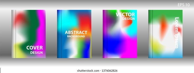 Gradient mesh abstract background. Blurred bright colors mesh background. Trendy creative vector. Intense blank Holographic spectrum gradient for cover - Vector 
Gradient mesh abstract background. Blu