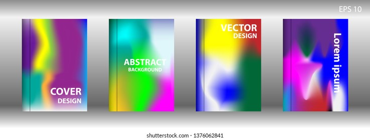 Gradient mesh abstract background. Blurred bright colors mesh background. Trendy creative vector. Intense blank Holographic spectrum gradient for cover - Vector 
Gradient mesh abstract background. Blu