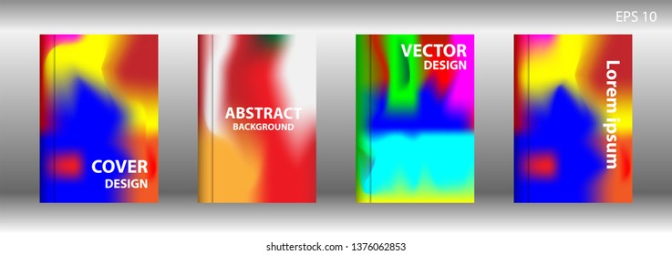 Gradient mesh abstract background. Blurred bright colors mesh background. Trendy creative vector. Intense blank Holographic spectrum gradient for cover - Vector 
Gradient mesh abstract background. Blu