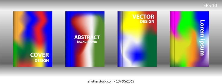 Gradient mesh abstract background. Blurred bright colors mesh background. Trendy creative vector. Intense blank Holographic spectrum gradient for cover - Vector 
Gradient mesh abstract background. Blu