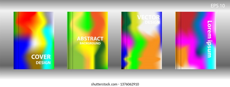 Gradient mesh abstract background. Blurred bright colors mesh background. Trendy creative vector. Intense blank Holographic spectrum gradient for cover - Vector 
Gradient mesh abstract background. Blu