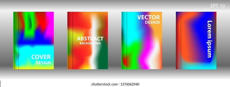 Gradient mesh abstract background. Blurred bright colors mesh background. Trendy creative vector. Intense blank Holographic spectrum gradient for cover - Vector 
Gradient mesh abstract background. Blu