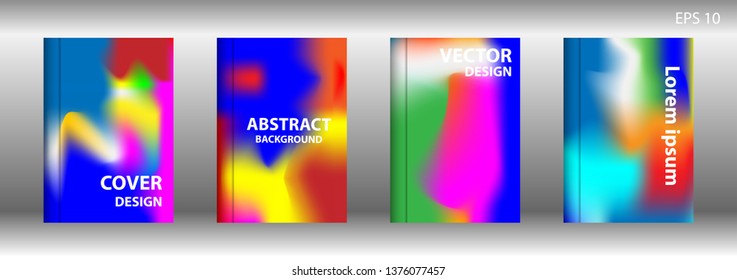 Gradient mesh abstract background. Blurred bright colors mesh background. Trendy creative vector. Intense blank Holographic spectrum gradient for cover - Vector 