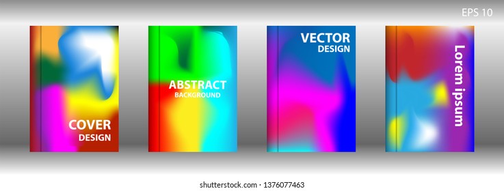Gradient mesh abstract background. Blurred bright colors mesh background. Trendy creative vector. Intense blank Holographic spectrum gradient for cover - Vector 