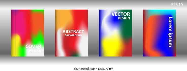 Gradient mesh abstract background. Blurred bright colors mesh background. Trendy creative vector. Intense blank Holographic spectrum gradient for cover - Vector 