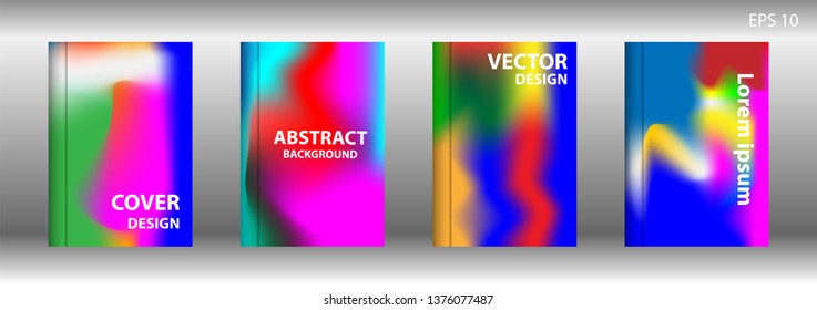 Gradient mesh abstract background. Blurred bright colors mesh background. Trendy creative vector. Intense blank Holographic spectrum gradient for cover - Vector 