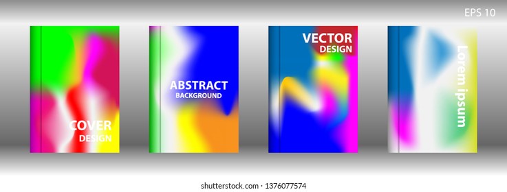 Gradient mesh abstract background. Blurred bright colors mesh background. Trendy creative vector. Intense blank Holographic spectrum gradient for cover - Vector 