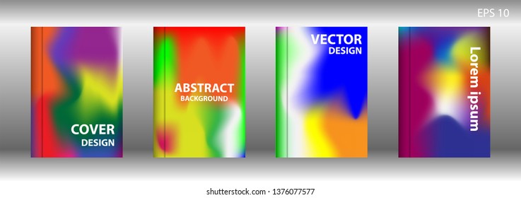 Gradient mesh abstract background. Blurred bright colors mesh background. Trendy creative vector. Intense blank Holographic spectrum gradient for cover - Vector 