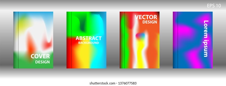 Gradient mesh abstract background. Blurred bright colors mesh background. Trendy creative vector. Intense blank Holographic spectrum gradient for cover - Vector 