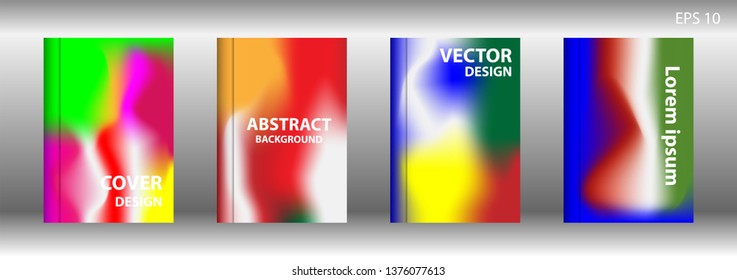 Gradient mesh abstract background. Blurred bright colors mesh background. Trendy creative vector. Intense blank Holographic spectrum gradient for cover - Vector 