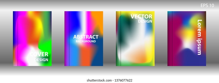Gradient mesh abstract background. Blurred bright colors mesh background. Trendy creative vector. Intense blank Holographic spectrum gradient for cover - Vector 