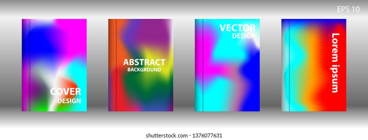 Gradient mesh abstract background. Blurred bright colors mesh background. Trendy creative vector. Intense blank Holographic spectrum gradient for cover - Vector 