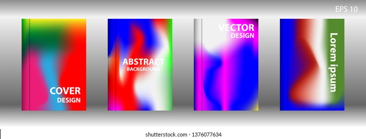 Gradient mesh abstract background. Blurred bright colors mesh background. Trendy creative vector. Intense blank Holographic spectrum gradient for cover - Vector 