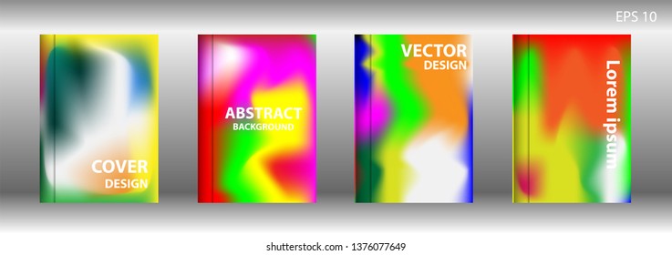 Gradient mesh abstract background. Blurred bright colors mesh background. Trendy creative vector. Intense blank Holographic spectrum gradient for cover - Vector 