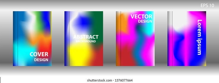 Gradient mesh abstract background. Blurred bright colors mesh background. Trendy creative vector. Intense blank Holographic spectrum gradient for cover - Vector 