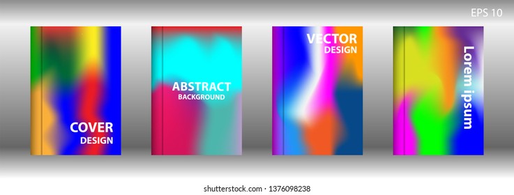 Gradient mesh abstract background. Blurred bright colors mesh background. Trendy creative vector. Intense blank Holographic spectrum gradient for cover - Vector 