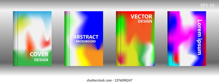 Gradient mesh abstract background. Blurred bright colors mesh background. Trendy creative vector. Intense blank Holographic spectrum gradient for cover - Vector 