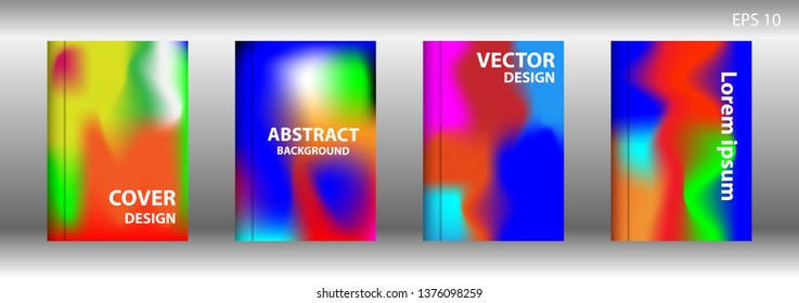 Gradient mesh abstract background. Blurred bright colors mesh background. Trendy creative vector. Intense blank Holographic spectrum gradient for cover - Vector 