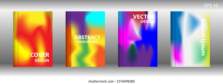 Gradient mesh abstract background. Blurred bright colors mesh background. Trendy creative vector. Intense blank Holographic spectrum gradient for cover - Vector 