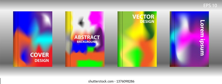 Gradient mesh abstract background. Blurred bright colors mesh background. Trendy creative vector. Intense blank Holographic spectrum gradient for cover - Vector 