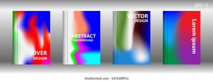 Gradient mesh abstract background. Blurred bright colors mesh background. Trendy creative vector. Intense blank Holographic spectrum gradient for cover - Vector 