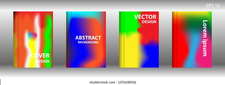 Gradient mesh abstract background. Blurred bright colors mesh background. Trendy creative vector. Intense blank Holographic spectrum gradient for cover - Vector 
